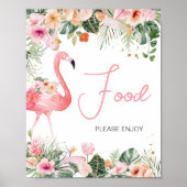 Tropical Flamingo Baby Showküche Poster (Vorne)