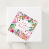 Tropical Flamingo Baby Showmarke Geschenkanhänger (Beispiel)