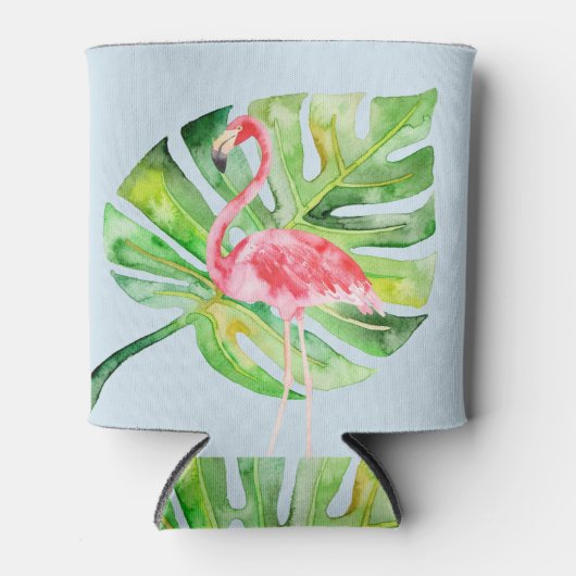 Tropical Flamingo Bachelorette Can Cooler Koozie Dosenkühler (Vorderseite)