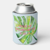 Tropical Flamingo Bachelorette Can Cooler Koozie Dosenkühler (Kanne Rückseite)