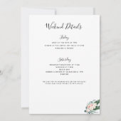 Tropical Flamingo Bachelorette Itinerary Einladung (Rückseite)