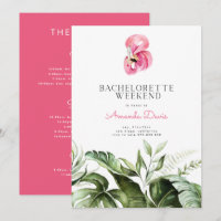 Tropical Flamingo Bachelorette Wochenende Itinerar