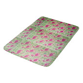 Tropical Flamingo Bath Mat Badematte (Schrägansicht)