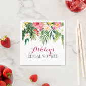 Tropical Flamingo Beautiful Floral Napkins gelb Serviette (Beispiel)