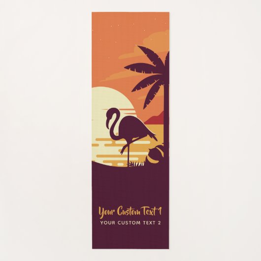 Tropical Flamingo benutzerdefinierte Text-Yoga-Mat Yogamatte (Vorderseite)