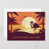 Tropical Flamingo benutzerdefinierte Textpostkarte Postkarte (Vorne/Hinten)