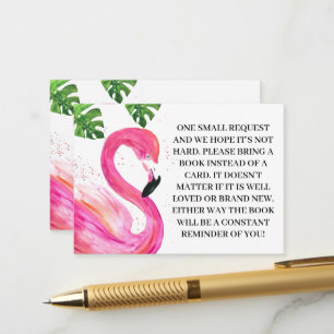 Tropical Flamingo Bird Books for Baby Request Begleitkarte