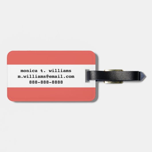 Tropical Flamingo Bird Gepäckanhänger (Rückseite horizontal)