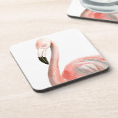 Tropical Flamingo Bird Getränkeuntersetzer (Linke Seite)