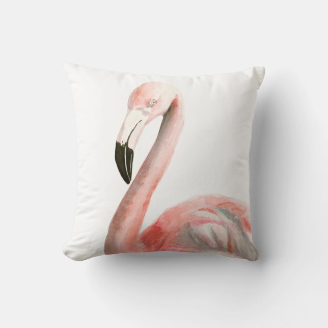 Tropical Flamingo Bird Kissen (Vorderseite)