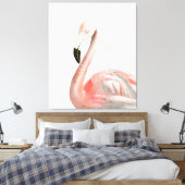 Tropical Flamingo Bird Leinwanddruck (Insitu (Schlafzimmer))
