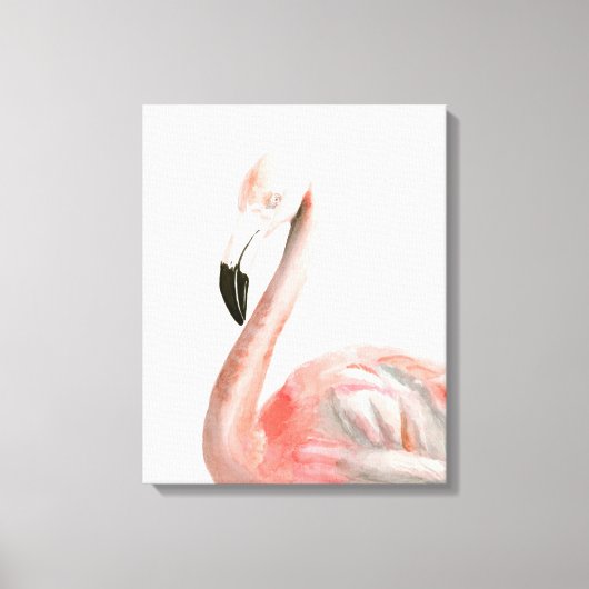 Tropical Flamingo Bird Leinwanddruck (Vorderseite)