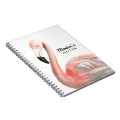 Tropical Flamingo Bird Notizblock (Rechte Seite)