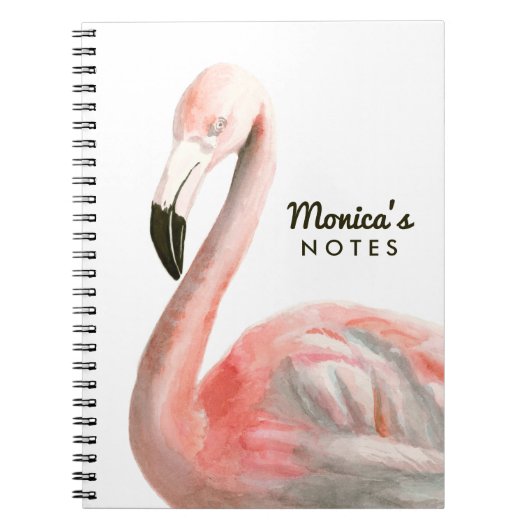 Tropical Flamingo Bird Notizblock (Vorderseite)