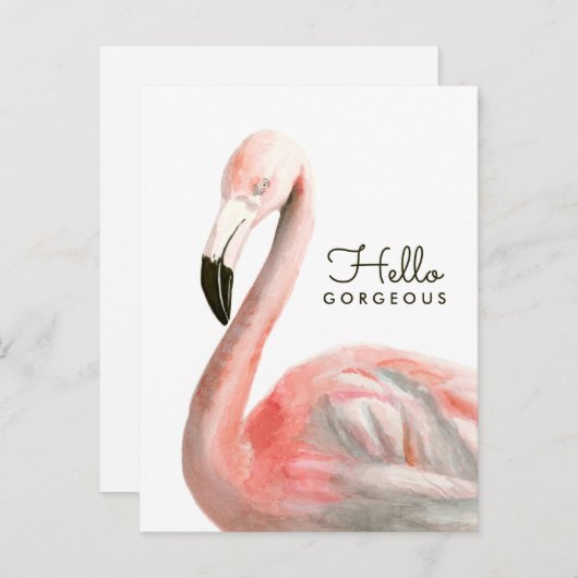 Tropical Flamingo Bird Postkarte (Vorne/Hinten)