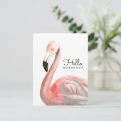 Tropical Flamingo Bird Postkarte (Stehend Vorderseite)