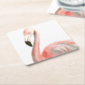 Tropical Flamingo Bird Rechteckiger Pappuntersetzer (angewinkelt)