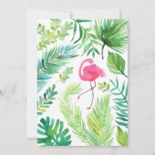 Tropical Flamingo Birthday oder Bachelorette Invit Einladung (Rückseite)