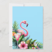 Tropical Flamingo Birthday Party Einladung (Rückseite)