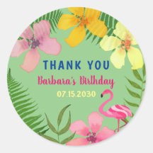 Tropical Flamingo Birthday Vielen Dank