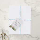 Tropical Flamingo & Blätter Gastgeschenk Hochzeit  Geschenkanhänger (Mit Garn)