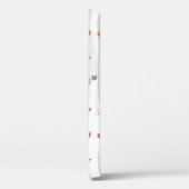 Tropical Flamingo Blue Stripes Muster Case-Mate iPhone Hülle (Rückseite / Links)