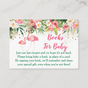 Tropical Flamingo Book Request Cards Begleitkarte