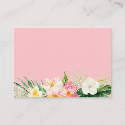 Tropical Flamingo Book Request Cards Begleitkarte (Rückseite)