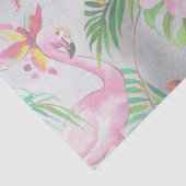 Tropical Flamingo Botanical Baby Dusche Seidenpapier (Detail)