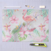 Tropical Flamingo Botanical Baby Dusche Seidenpapier (Handwerk)