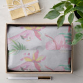 Tropical Flamingo Botanical Baby Dusche Seidenpapier (Geschenk)