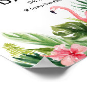 Tropical Flamingo Brautparty Welcome Poster (Ecke)