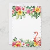 Tropical Flamingo Bridal Dusche Einladung (Rückseite)