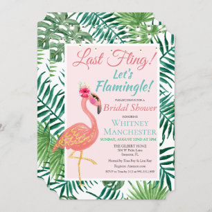 Tropical Flamingo Bridal Dusche Einladung