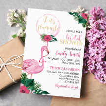 Tropical Flamingo Bridal Dusche Einladung