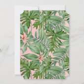 Tropical Flamingo Bridal Dusche Einladung (Rückseite)