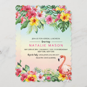 Tropical Flamingo Bridal Dusche Einladung