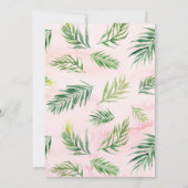 Tropical Flamingo Bridal Dusche Einladungskarte Einladung (Rückseite)