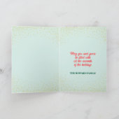 Tropical Flamingo Christmas Card Feiertagskarte (Innenseite)