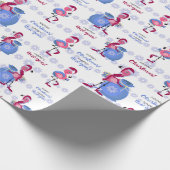 Tropical Flamingo Christmas Geschenkpapier (Ecke)