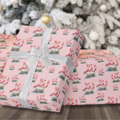 Tropical Flamingo Christmas Geschenkpapier