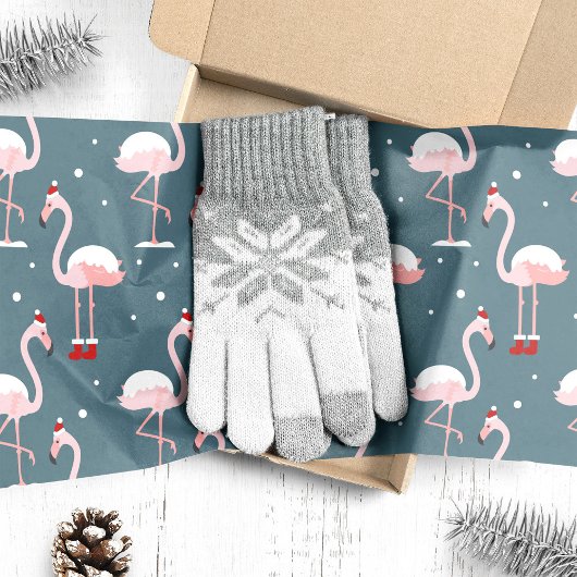 Tropical Flamingo Christmas Seidenpapier