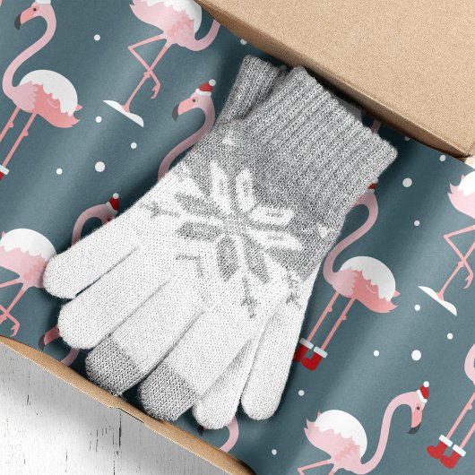 Tropical Flamingo Christmas Seidenpapier