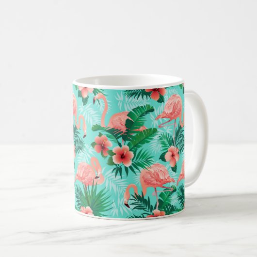 Tropical Flamingo Coffee Tasse (VorderseiteRechts)