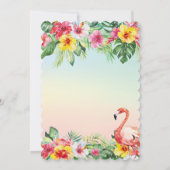 Tropical Flamingo Couples Dusche Einladung (Rückseite)