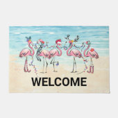 Tropical Flamingo Custom Door Mat Fußmatte (Vorderseite)