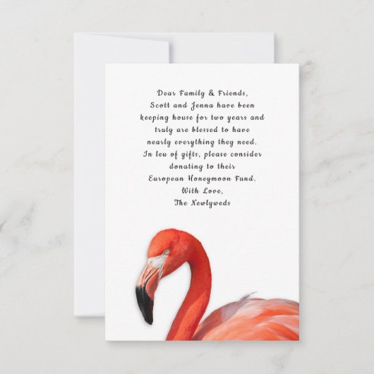 Tropical Flamingo Custom Wishing Well Cards Einladung (Vorderseite)