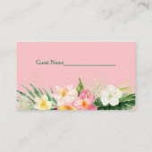 Tropical Flamingo Diaper Raffelkarten Begleitkarte (Rückseite)