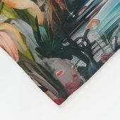 Tropical Flamingo Fantasy Paradise Bloom Fleecedecke (Ecke)