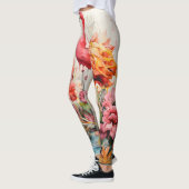 Tropical Flamingo Fantasy Paradise Bloom Leggings (Links)